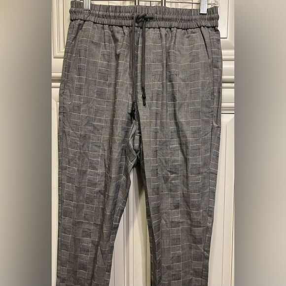 Only & Sons smart slim plaid pants in gray Sz S - Picture 3 of 12
